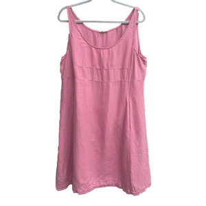 Eileen Fisher Women's Linen Scoop Neck Sleeveless Shift Dress Lagenlook SZ Large